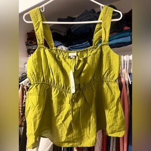 a new day Chartreuse Sleeveless Blouse
